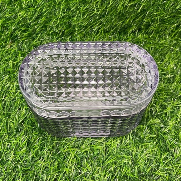 NEW Target Bullseye Playground Purple Glass Trinket Box - Picture 4 of 6